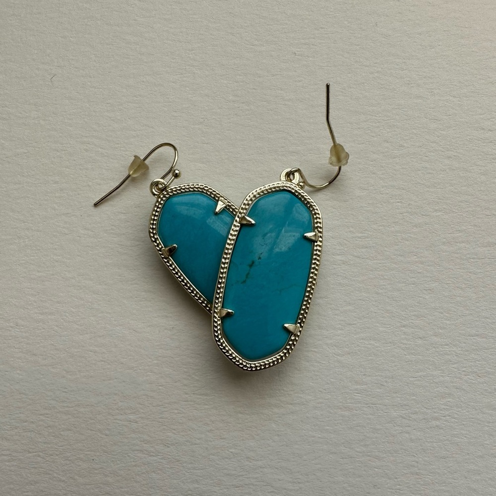 Kendra Scott Elle Gold drop Earrings turquoise!